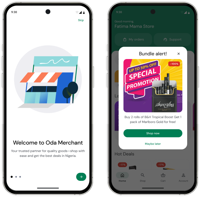 1. Download the Oda Merchant app